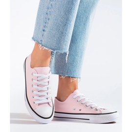 SHELOVET Women's pink Vico low sneakers 1