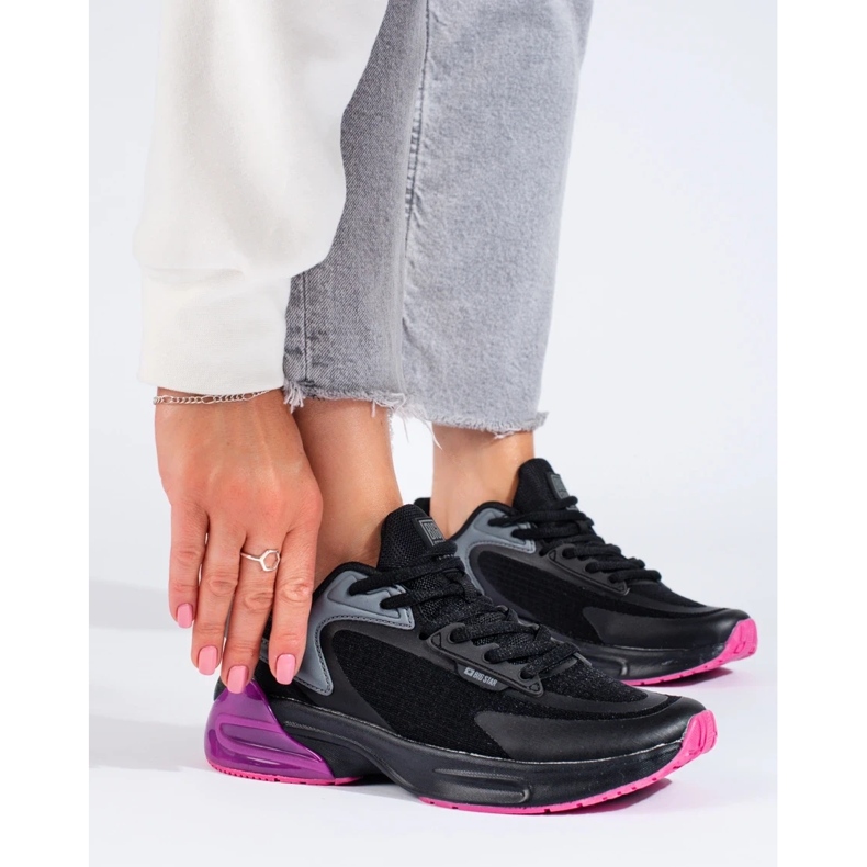 Women's black sports shoes Big Star LL274335 2