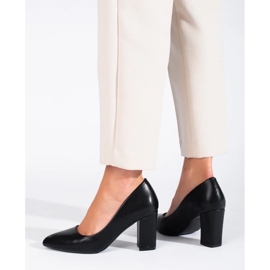 Elegant pumps on the post Shelovet black 1