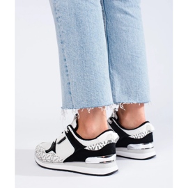 Shelovet women's sports shoes in black and white 1