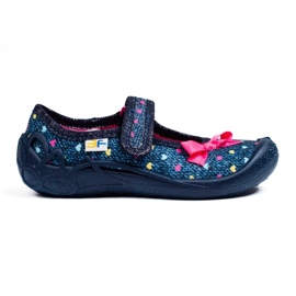 SHELOVET Slippers for girls with velcro hearts 3F blue 2