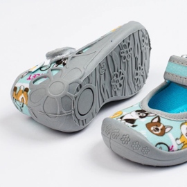 SHELOVET Children's slippers for kindergarten with 3F dogs blue 1 SHELOVET Children's slippers for kindergarten with 3F dogs blue 1