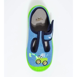 Shelovet blue velcro excavator slippers 1 Shelovet blue velcro excavator slippers 1