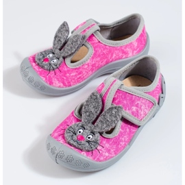 Velcro slippers for girls pink marble Shelovet 2