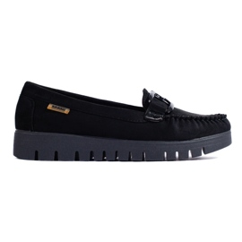 Goodin Suede black moccasins with a thick sole 2