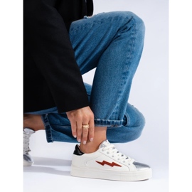 Shelovet women's white sneakers 2