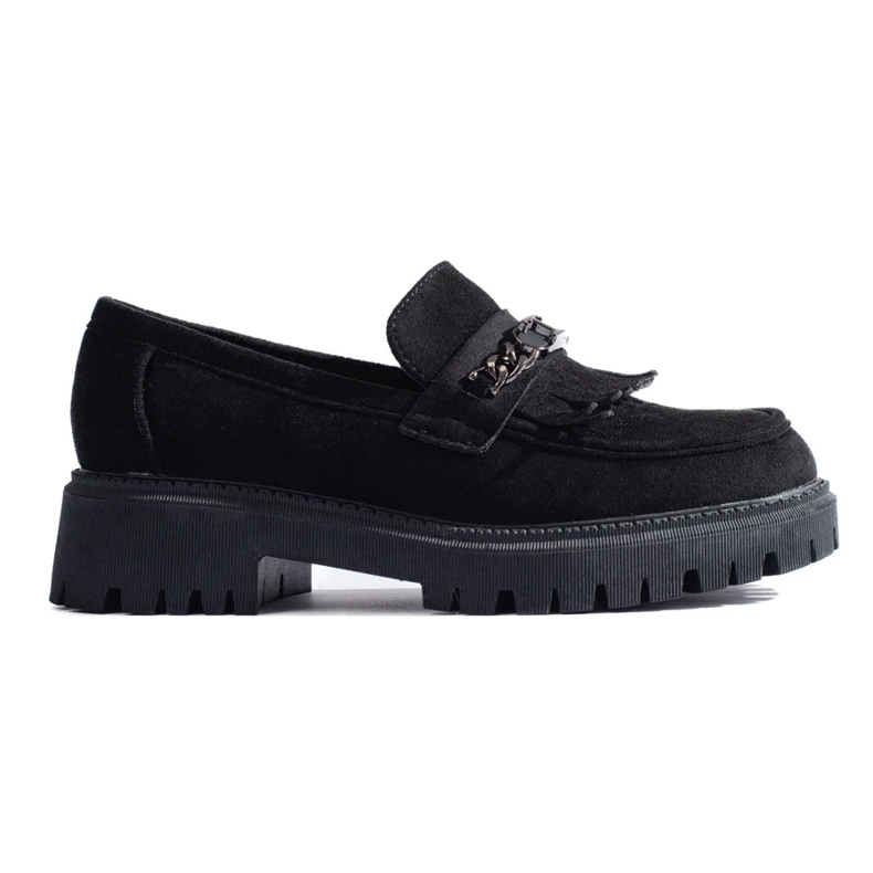 Shelovet women's black suede loafers 1 Shelovet women's black suede loafers 1