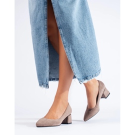 Beige Shelovet suede low-heeled pumps 2 Beige Shelovet suede low-heeled pumps 2