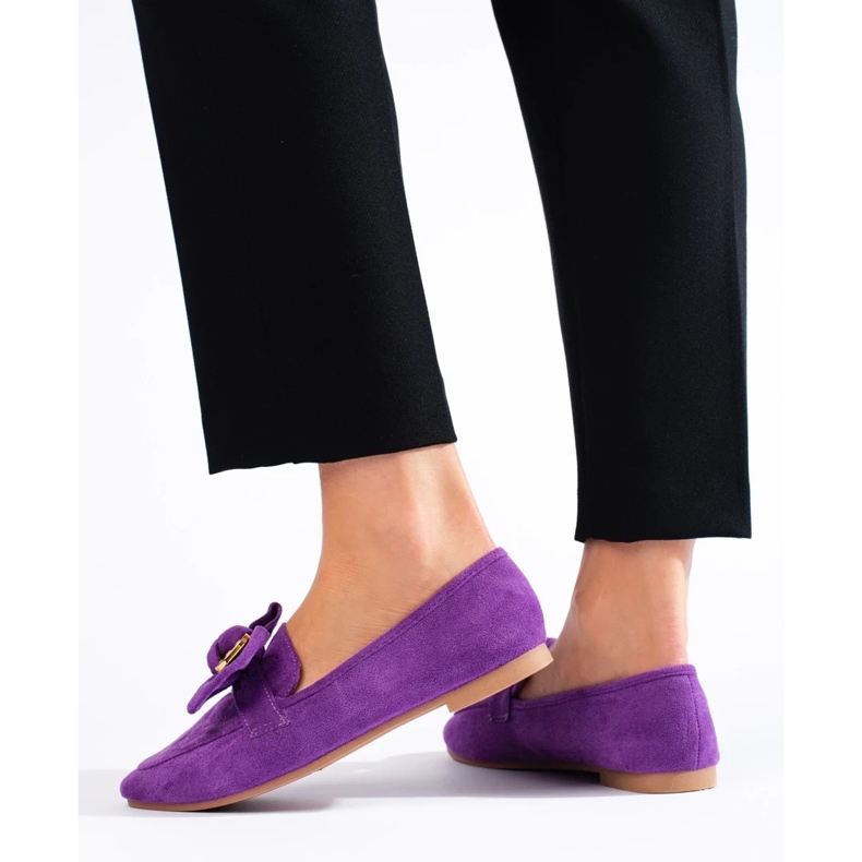 Women's purple suede moccasins violet 1 Women's purple suede moccasins violet 1