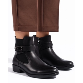 Shelovet women's black flat boots 1