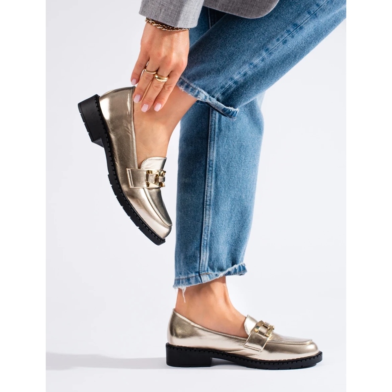 Women's gold shoes golden 2