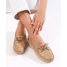 Goodin Comfortable beige women's loafers 2 Goodin Comfortable beige women's loafers 2