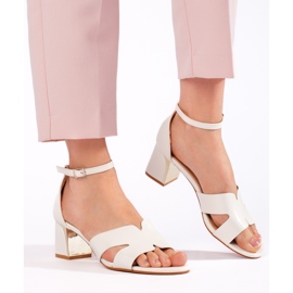 White women's high-heeled sandals 2 White women's high-heeled sandals 2