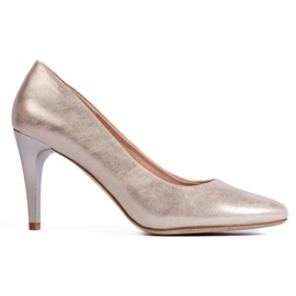 Sergio Leone gold stiletto pumps golden 1