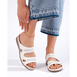 Comfortable white women's flip-flops 2