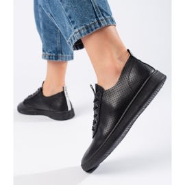 Seastar Black openwork women's sneakers 2