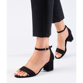 Seastar Black suede high heel sandals 2