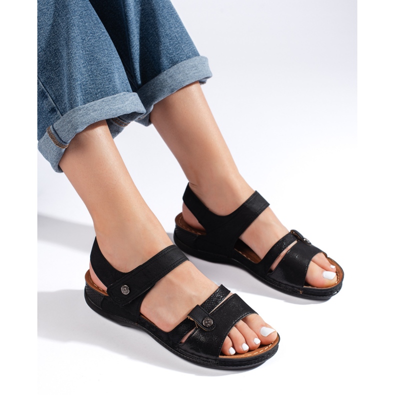 Comfortable black women's sandals 2
