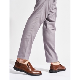 Men's brown slip-on shoes 1
