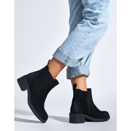 Black women's ankle boots with a low heel 2 Black women's ankle boots with a low heel 2