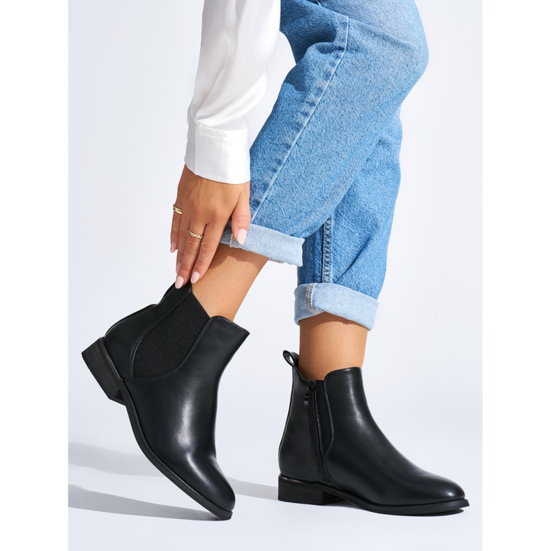 Black classic women's ankle boots 2