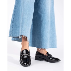 Goodin Lacquered black women's loafers 2