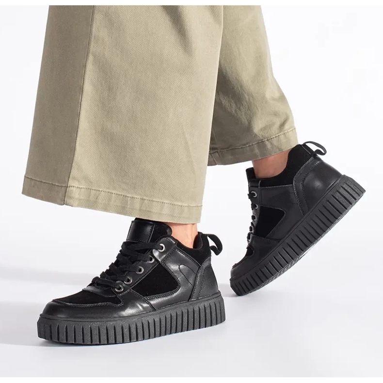 Black high top women's sneakers 2 Black high top women's sneakers 2