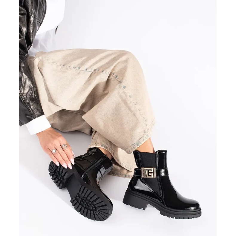 Seastar Women's patent leather black Chelsea boots 1 Seastar Women's patent leather black Chelsea boots 1