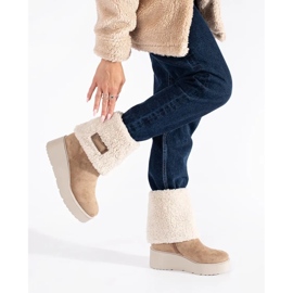 Seastar Dark beige insulated women's wedge boots 1 Seastar Dark beige insulated women's wedge boots 1