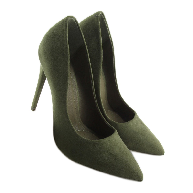 Pumps on a suede green 5101 Green 2