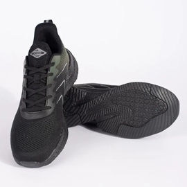 Vico Black and green lightweight lace-up sports shoes 2