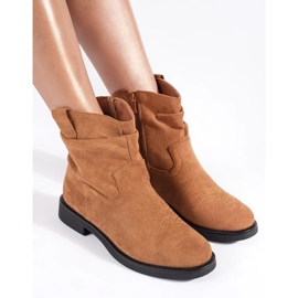 Women's Brown Suede Cowboy Boots 2