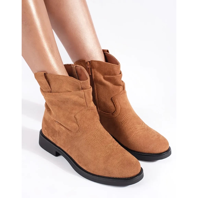 Women's Brown Suede Cowboy Boots 2