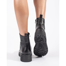 Leather black ankle boots with a thick sole by Sergio Leone 1