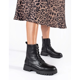 Black Sergio Leone Women's Lace-Up Platform Ankle Boots 1 Black Sergio Leone Women's Lace-Up Platform Ankle Boots 1