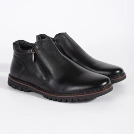 Black insulated men's ankle boots 1