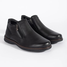 Black winter men's insulated boots 1