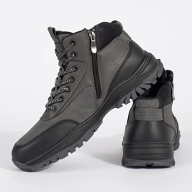 Men's gray winter trekking shoes grey 2