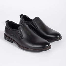 Men's black slip-on shoes 1