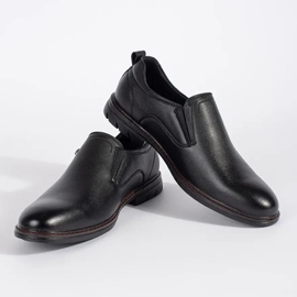 Men's black slip-on shoes 2