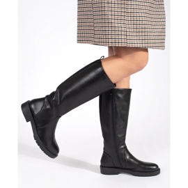 Leather black classic women's boots by Sergio Leone 1