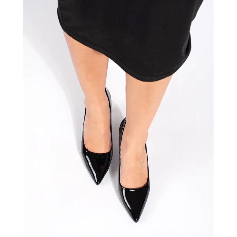 Seastar Lacquered classic black women's high heels 1