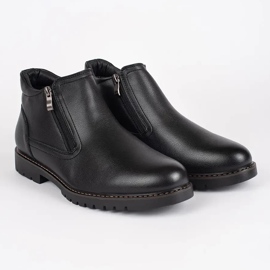 Black winter men's insulated boots 1