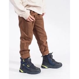 Navy blue insulated boys' boots 1