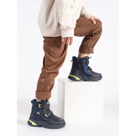 Navy blue insulated boys' boots 2