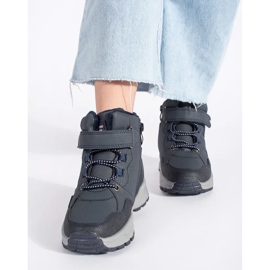 Navy blue insulated girls' boots 1