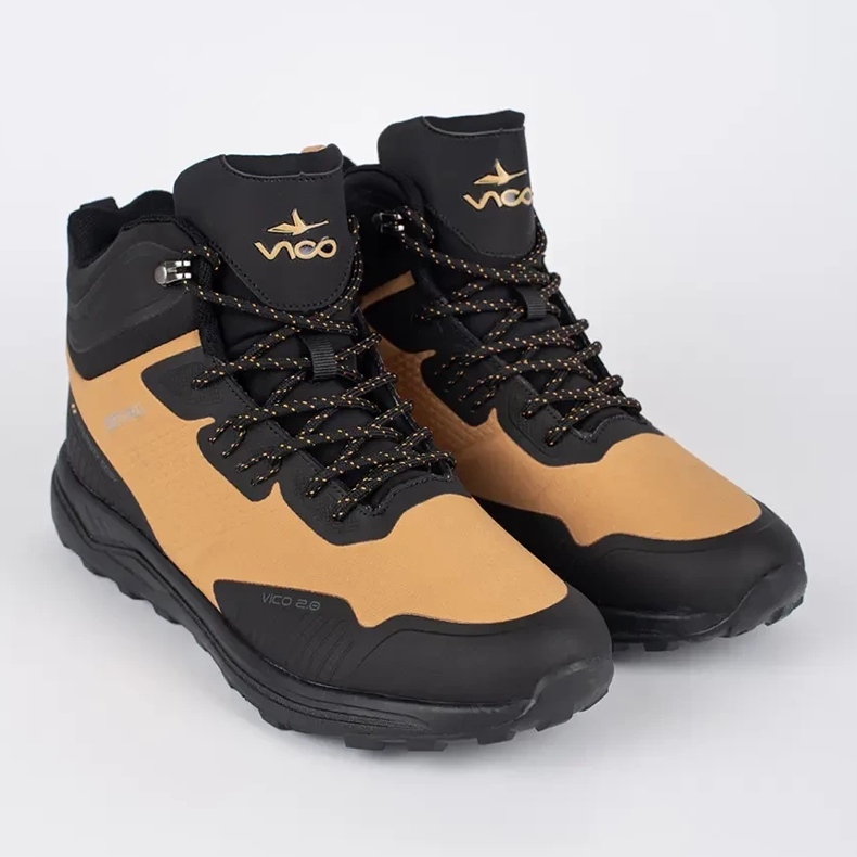 Vico Black and brown high men's trekking shoes 1
