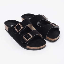 Goodin Black leather flip flops 1 Goodin Black leather flip flops 1