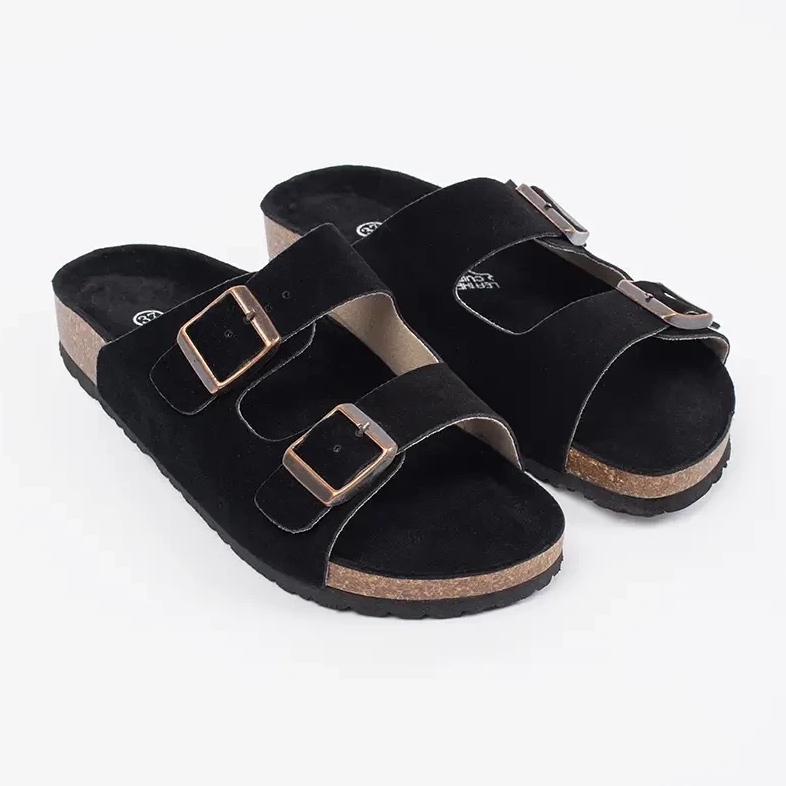 Goodin Black leather flip flops 1 Goodin Black leather flip flops 1