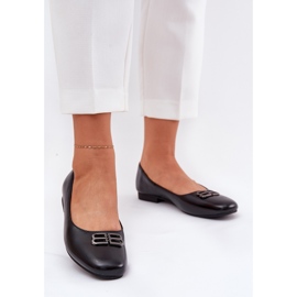 Vinceza Elegant women's ballerinas with decoration of Vincez 62206 black 2 Vinceza Elegant women's ballerinas with decoration of Vincez 62206 black 2